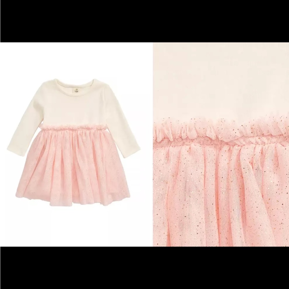 TUCKER + TATE Pink Gold Sparkle Glitter Tulle Ballet Dress Ballerina 6M NWT - Picture 8 of 8